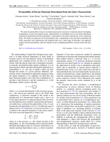 Permeability of porous materials determined from the euler characteristic