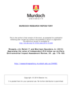 Appraising the value of independent EIA follow-up verifiers