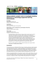 Using academic analytic tools to investigate studying behaviours in technology-supported learning environments