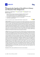 Therapeutically significant MicroRNAs in primary and metastatic brain malignancies