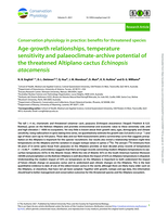 Age-growth relationships, temperature sensitivity and palaeoclimate-archive potential of the threatened Altiplano cactus Echinopsis atacamensis
