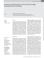 Pacing, the missing piece of the puzzle to High-intensity interval training