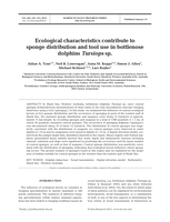 Ecological characteristics contribute to sponge distribution and tool use in bottlenose dolphins Tursiops sp.