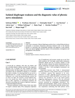 Isolated diaphragm weakness and the diagnostic value of phrenic nerve stimulation