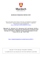 Topography influences the distribution of autumn frost damage on trees in a Mediterranean-type Eucalyptus forest