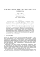 Teaching signal analysis using Scientific Notebook