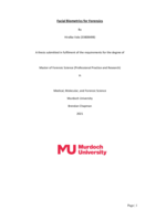 Facial biometrics for forensics