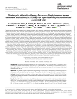 Clindamycin adjunctive therapy for severe Staphylococcus aureus treatment evaluation (CASSETTE)—an open-labelled pilot randomized controlled trial