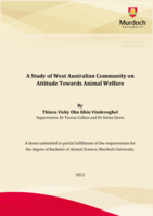 A study of West Australian community on attitude towards animal welfare