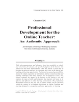 Professional development for the online teacher