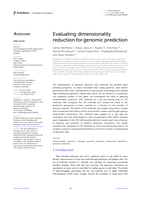 Evaluating dimensionality reduction for genomic prediction