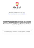Technology and the curriculum: The case of the graphics calculator