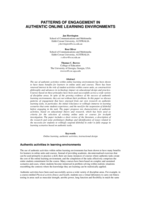 Patterns of engagement in authentic online learning environments