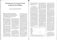 Treatment of sewage from isolated dwellings