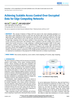 Achieving scalable access control over encrypted data for edge computing networks