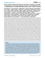 Association study of common genetic variants and HIV-1 acquisition in 6,300 infected cases and 7,200 controls