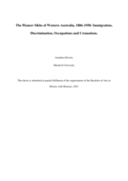 The pioneer Sikhs of Western Australia, 1886-1950: Immigration, discrimination, occupations and cremations