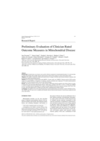 Preliminary evaluation of clinician rated outcome measures in mitochondrial disease