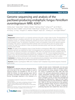 Genome sequencing and analysis of the paclitaxel-producing endophytic fungus Penicillium aurantiogriseum NRRL 62431