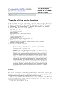 Towards a living earth simulator