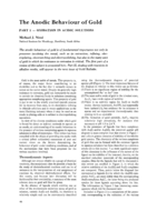 The anodic behaviour of gold: Part 1 - Oxidation in acidic solutions