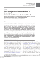 Does urbanization influence the diet of a large snake?
