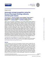Automatic concept recognition using the Human Phenotype Ontology reference and test suite corpora