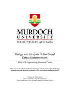 Design and analysis of Bio-diesel extraction processes