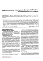 Diagnostic imaging of the spine in chiropractic practice: Recommendations for utilization