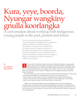 Kura, Yeye, Boorda, Nyungar Wangkiny Gnulla Koorlangka: A Conversation about Working with Indigenous Young People in the Past, Present and Future