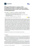 Untargeted metabolomic analysis of Rat neuroblastoma cells as a model system to study the biochemical effects of the acute administration of methamphetamine