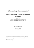 A technology assessment of photovoltaic concentrator systems (CPV) and their prospects