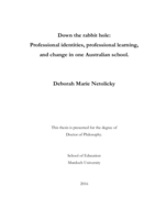 Down the rabbit hole: Professional identities, professional learning, and change in one Australian school