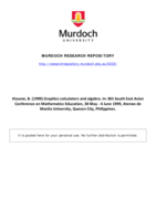 Graphics calculators and algebra