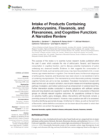 Intake of products containing anthocyanins, flavanols, and flavanones, and cognitive function: A narrative review