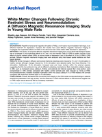 White matter changes following chronic restraint stress and neuromodulation: A diffusion magnetic resonance imaging study in young male rats