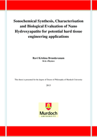 Sonochemical synthesis, characterisation and biological evaluation of nano hydroxyapatite for potential hard tissue engineering applications