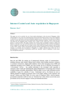 Internet control and Auto-regulation in Singapore