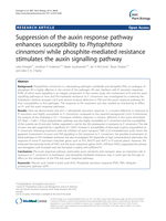 Suppression of the auxin response pathway enhances susceptibility to Phytophthora cinnamomi while phosphite-mediated resistance stimulates the auxin signalling pathway