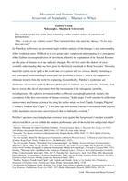 Movement and human existence: Mysterium of mundanity - whence to where