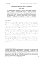 Public accountability of public prosecutions