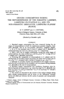 Oxygen consumption during the metamorphosis of the parasitic lamprey, Lampetra fluviatilis (L.) and its non-parasitic derivative, Lampetra planeri (Bloch)