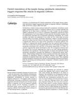 Painful stimulation of the temple during optokinetic stimulation triggers migraine-like attacks in migraine sufferers