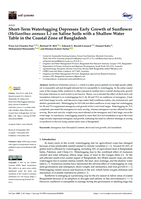 Short-term waterlogging depresses early growth of sunflower (Helianthus annuus L.) on saline soils with a shallow water table in the coastal zone of Bangladesh