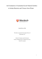 An evaluation of Australian escott natural Zeolites to isolate bacteria and viruses from water