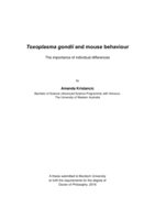 Toxoplasma gondii and mouse behaviour: The importance of individual differences