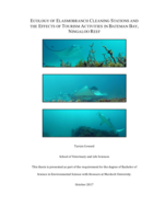 Ecology of elasmobranch cleaning stations and the effects  of tourism activities in Bateman bay, Ningaloo Reef