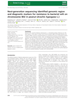 Next‐generation sequencing identified genomic region and diagnostic markers for resistance to bacterial wilt on chromosome B02 in peanut ( Arachis hypogaea L.)