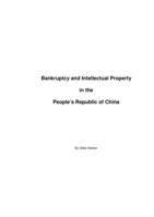 Bankruptcy and intellectual property in the People's Republic of China