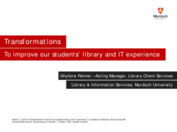 Transformations to improve our students' library and IT experience